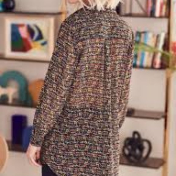 MELANIE LYNE: Tweed Print Tunic Blouse - multi - Picture 3 of 6